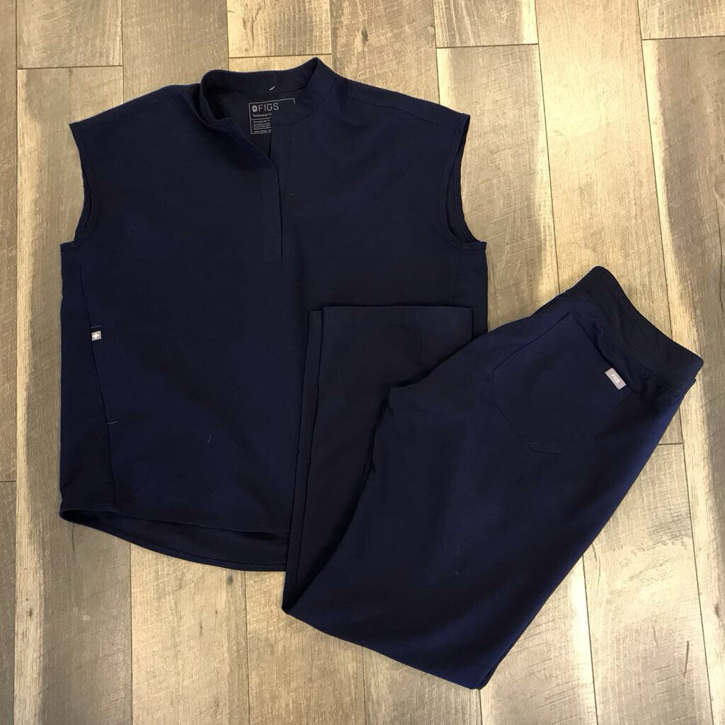 NAVY SS TOP/PANT SCRUB 2PC