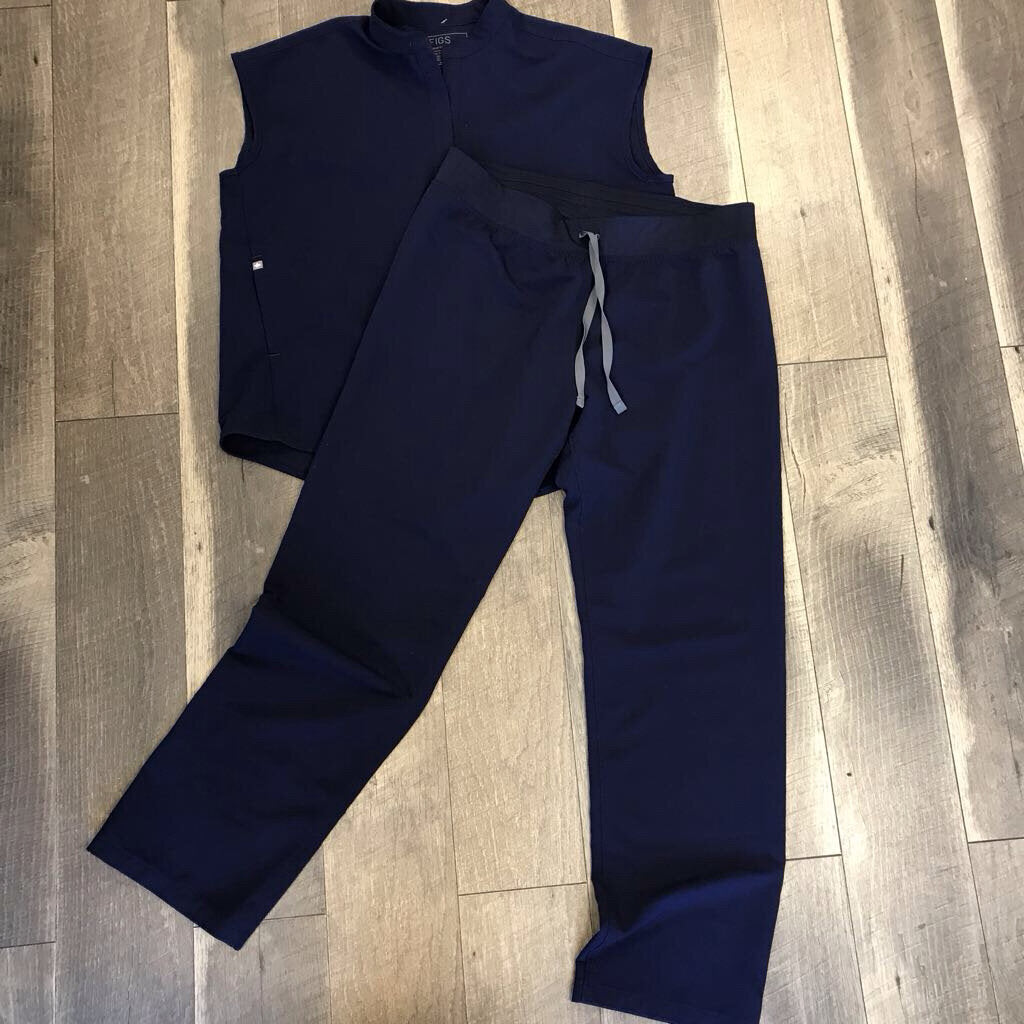 NAVY SS TOP/PANT SCRUB 2PC
