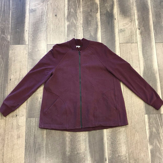 MAROON ZIP ACTIVE JACKET