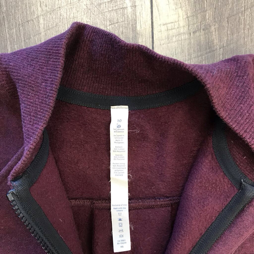 MAROON ZIP ACTIVE JACKET