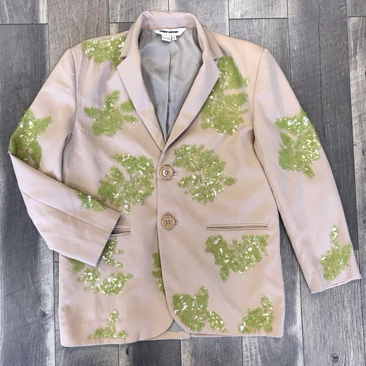 TAN/GREEN SEQ BLAZER