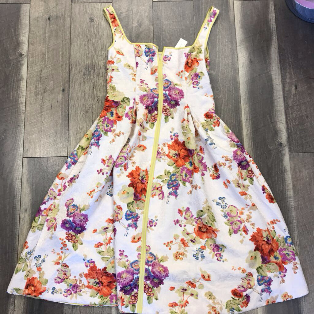 IVORY FLORAL BOCADE DRESS-NWT