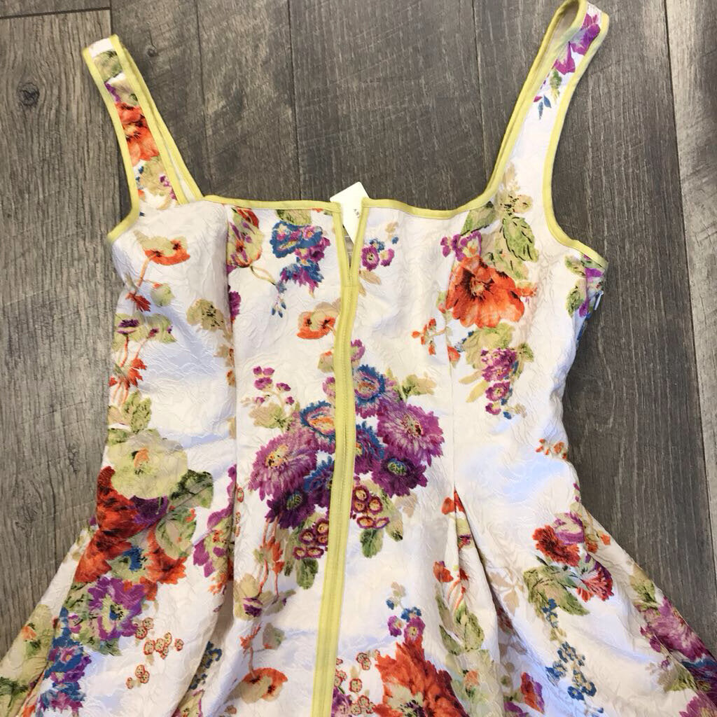 IVORY FLORAL BOCADE DRESS-NWT