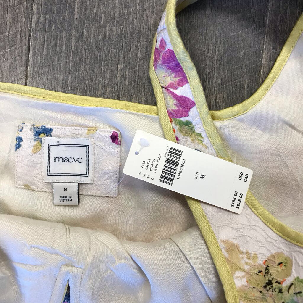 IVORY FLORAL BOCADE DRESS-NWT
