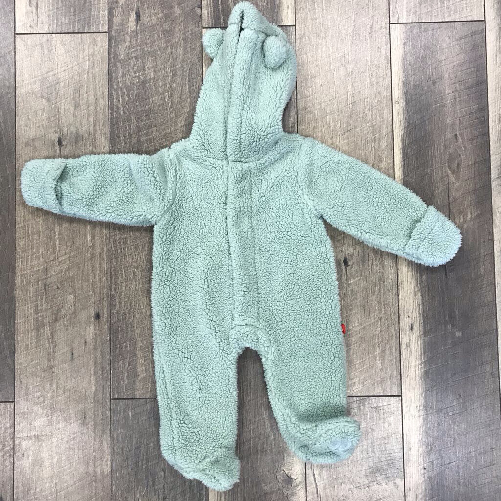 GREEN FLEECE PRAM SUIT