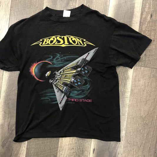 VINTAGE BLK 'BOSTON' '87 BAND TEE