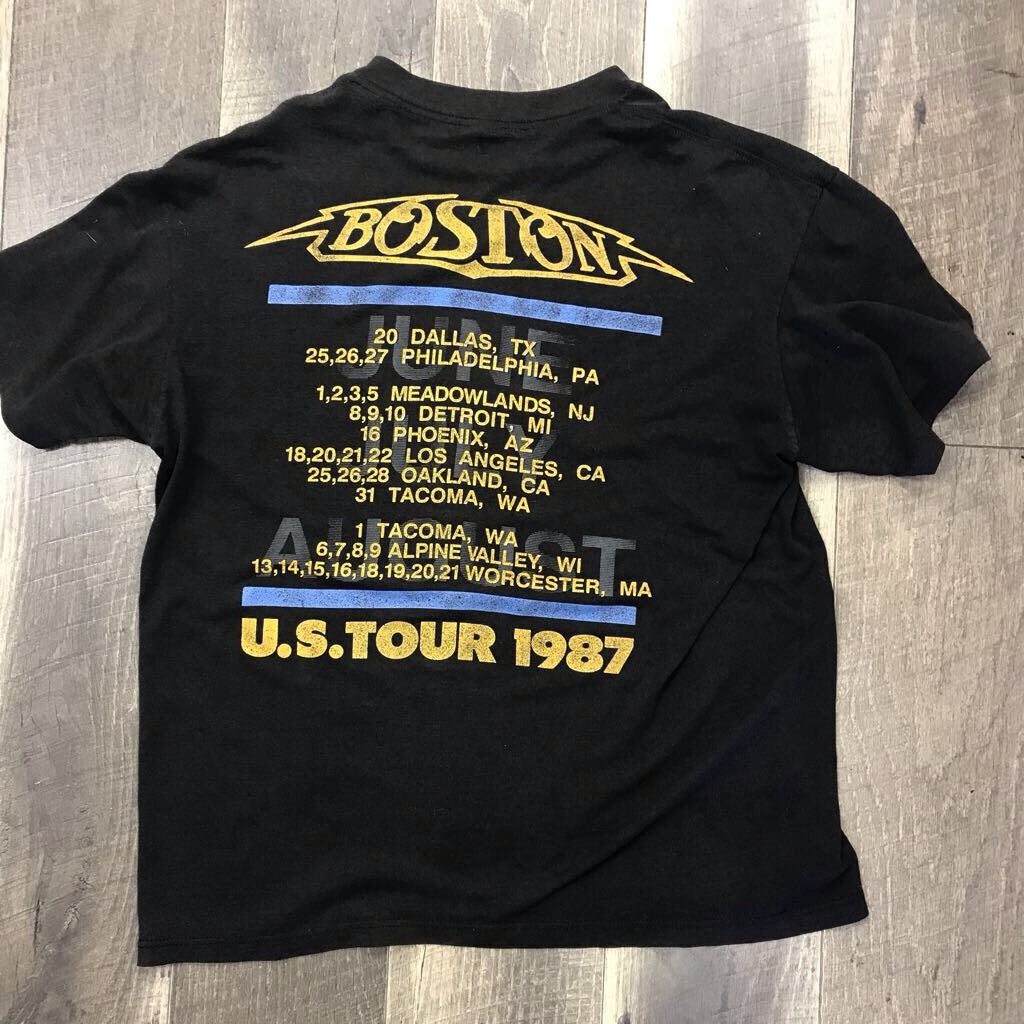 VINTAGE BLK 'BOSTON' '87 BAND TEE