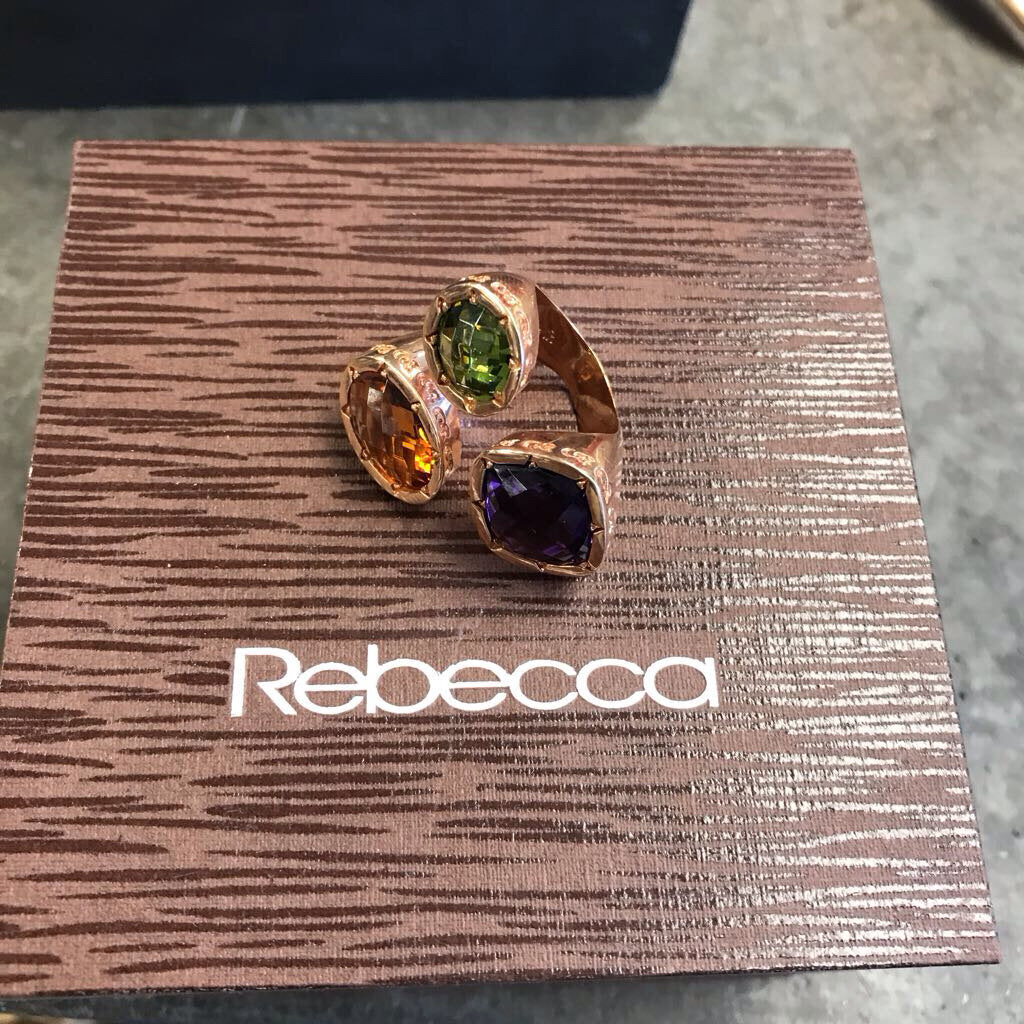 REBECCA TROPEZIENNE 3 STONE RING