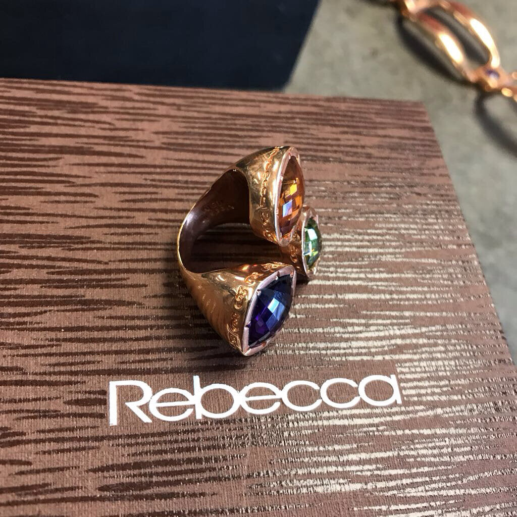 REBECCA TROPEZIENNE 3 STONE RING
