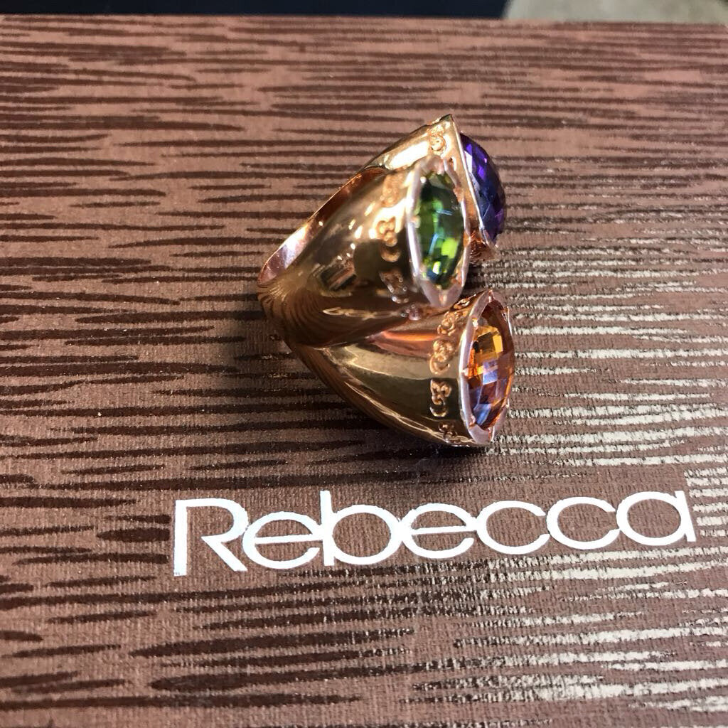 REBECCA TROPEZIENNE 3 STONE RING